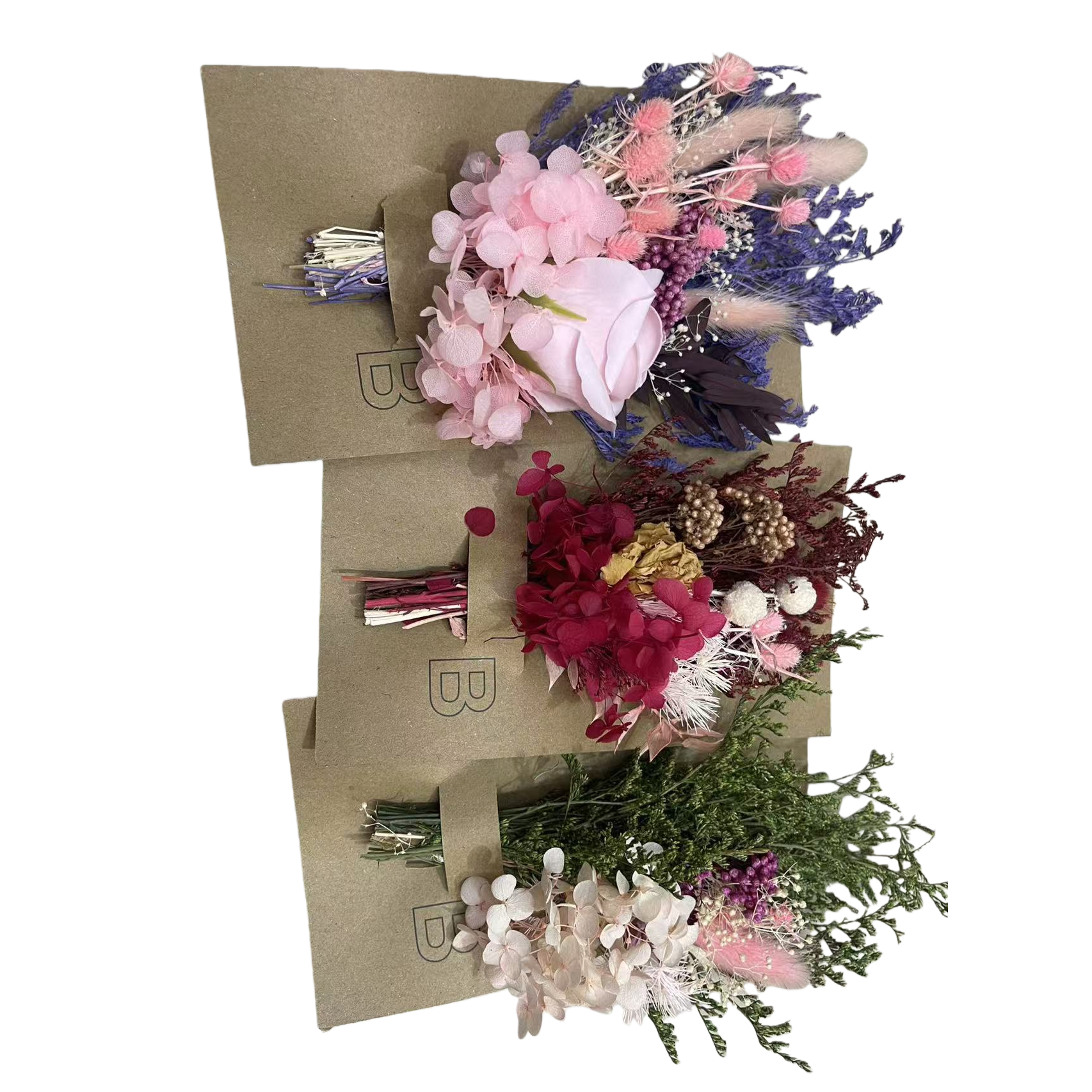 DIY iron rod reed and wheat ear dried flower ornaments, natural dried flower decoration materials such as bean pods Item Picture