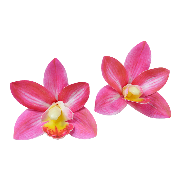 粉红兰花淡黄色绢花仿真花黄色花蕊丝带装饰可可饰品DIY手工饰品向日葵小雏菊仿真花绢花菊花太阳花假花花头装饰花朵