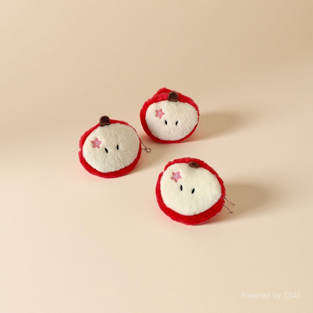Wholesale of cute Apple coin purses and creative cartoon plush pendants Application Scenario