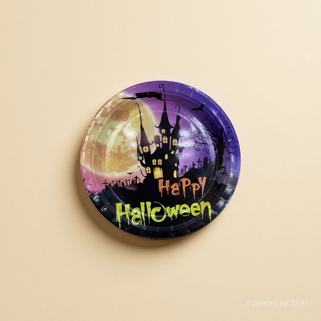 Wholesale of Halloween decoration items, colorful theme paper plates and party supplies Application Scenario