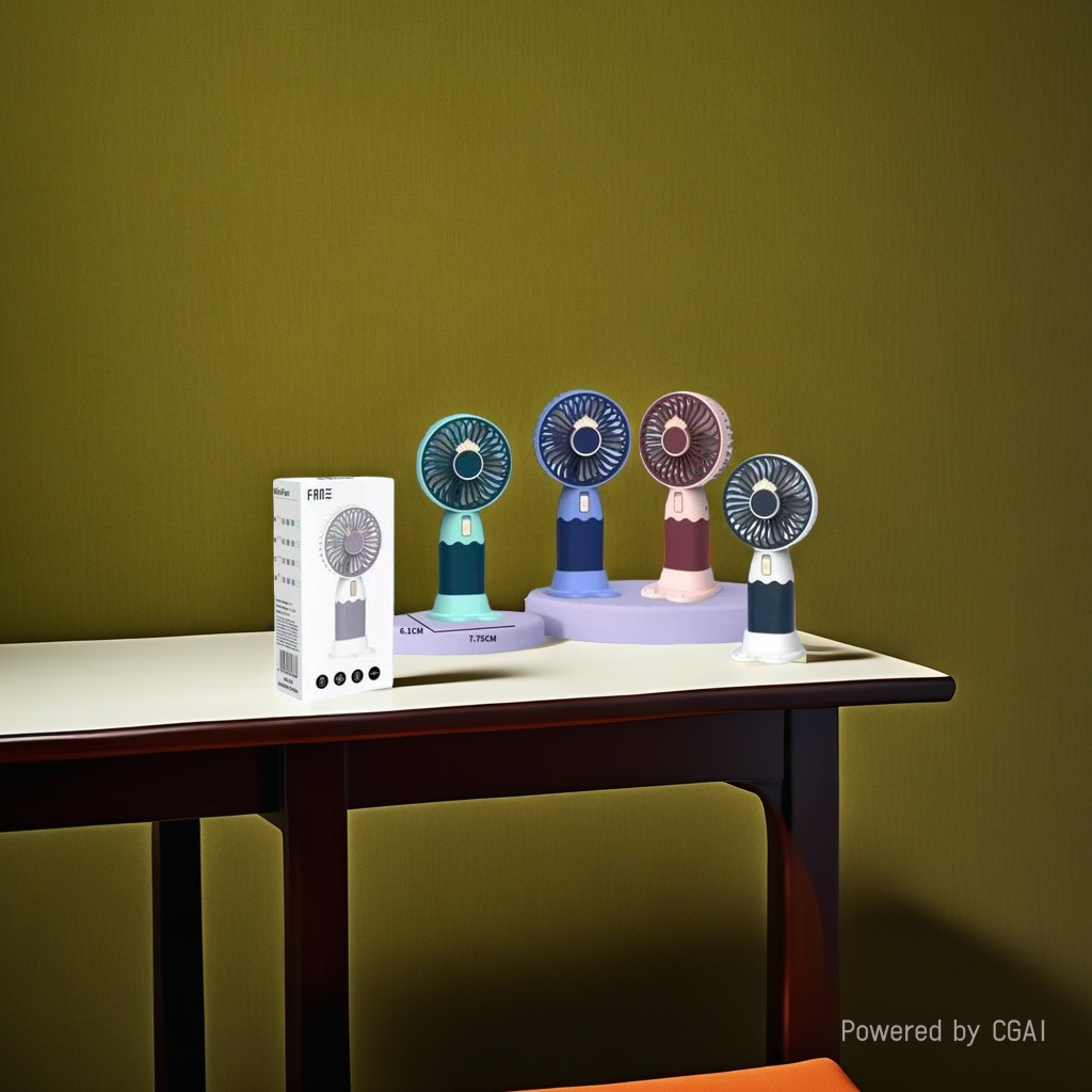 Hot-selling mini colorful portable handheld fan student cooling electric fan details Picture