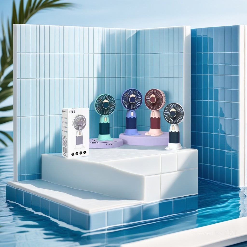 Hot-selling mini colorful portable handheld fan student cooling electric fan Specification image