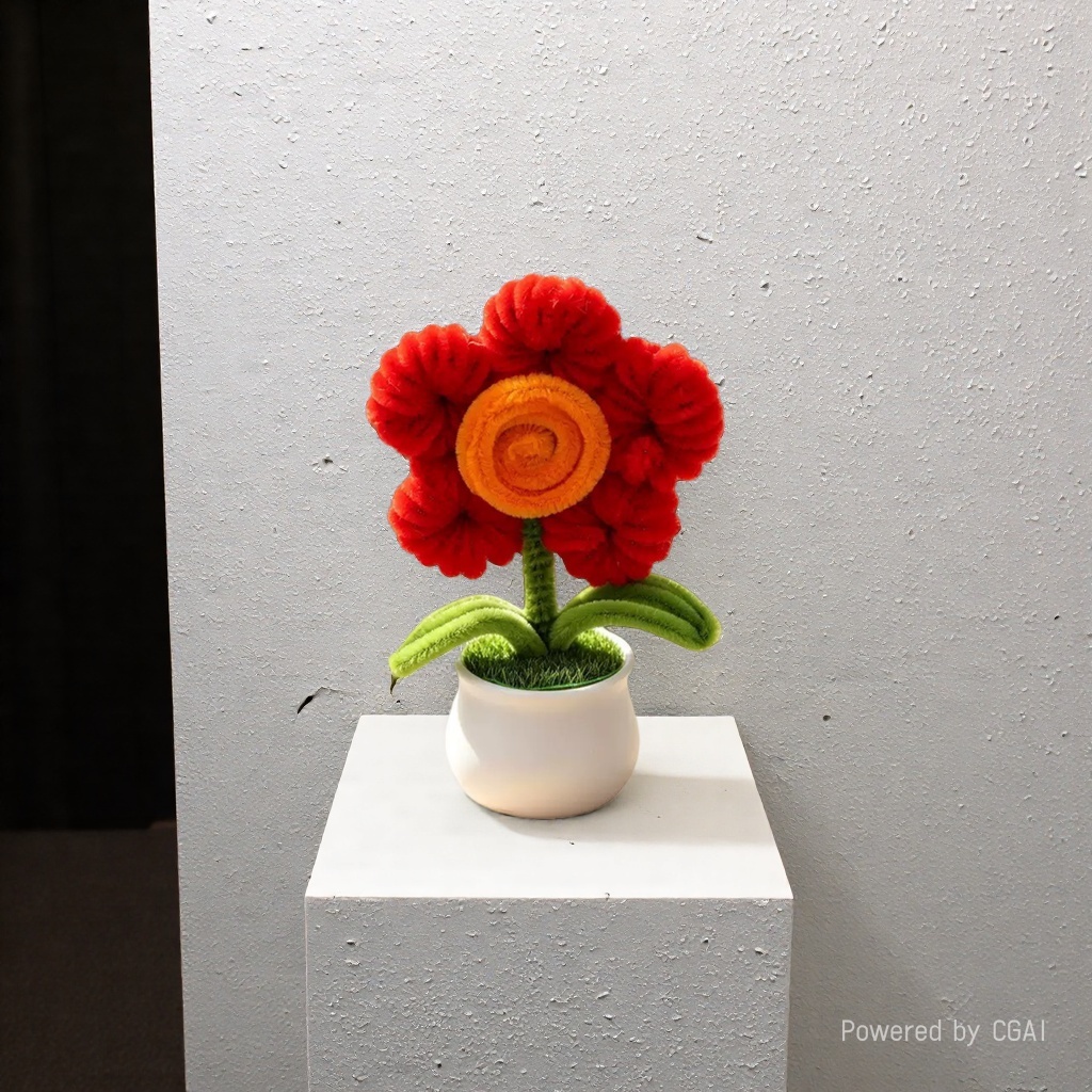 Twisted stick, orange velvet sunflower potted plant, sunflower tulip simulation flower book, study desk decoration, small potted plant for Teachers' Day decoration Application Scenario