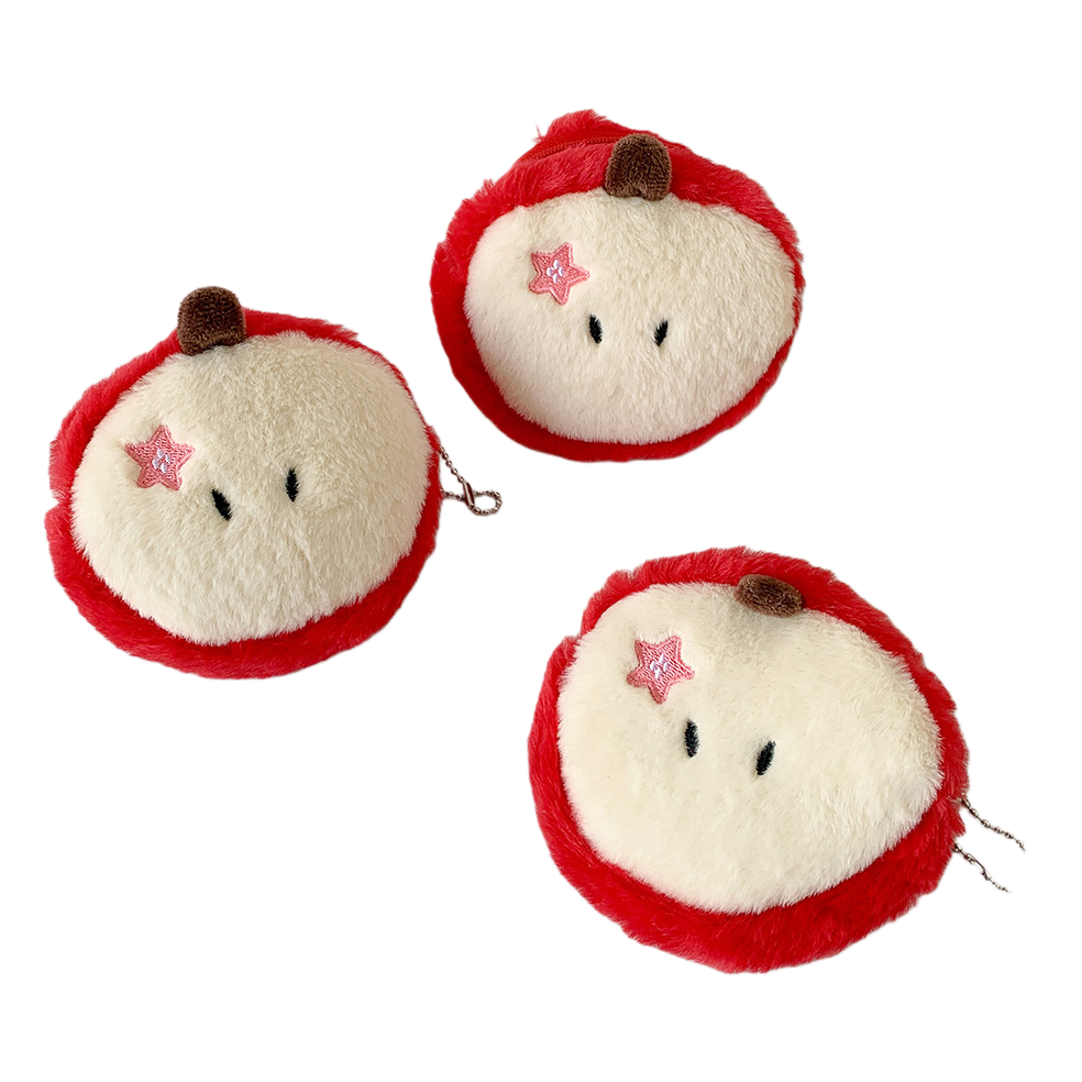 Wholesale of cute Apple coin purses and creative cartoon plush pendants Item Picture