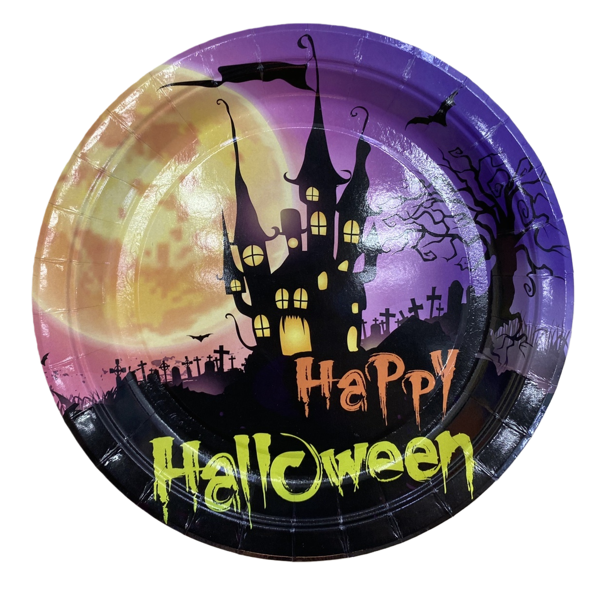 Wholesale of Halloween decoration items, colorful theme paper plates and party supplies Item Picture