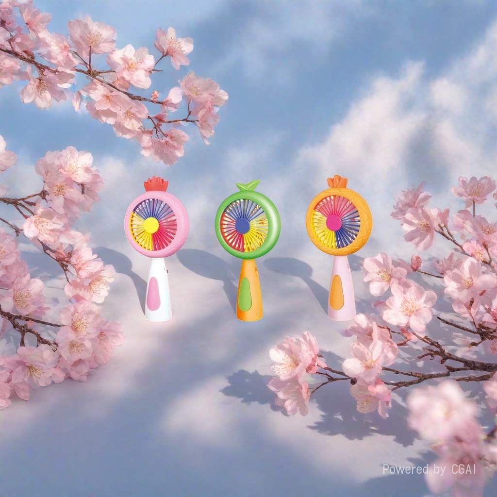 New high-appearance-level color portable handheld fan for students with silent charging details Picture