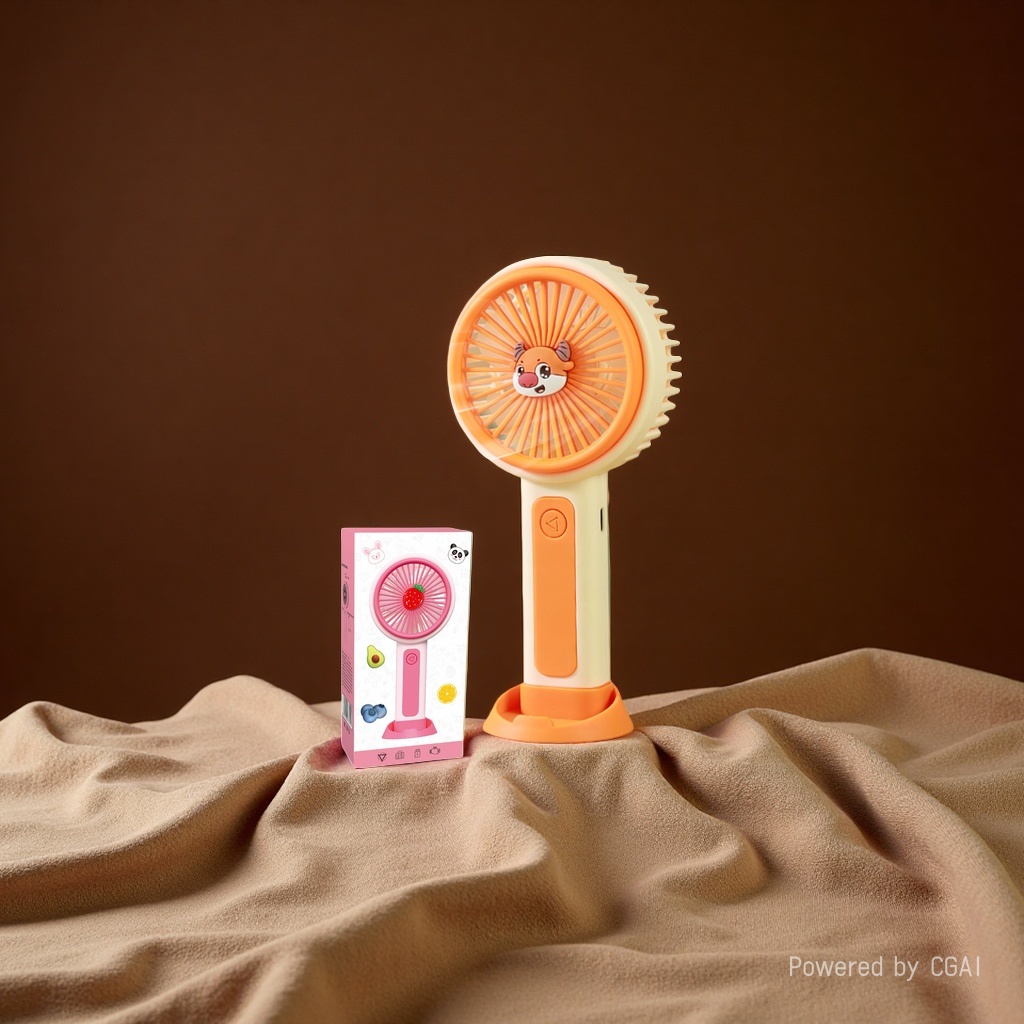 Mini handheld fan, student cartoon, portable USB charging, silent cooling Specification image
