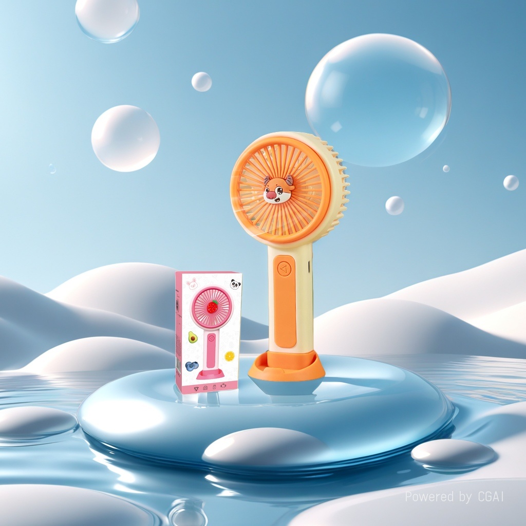 Mini handheld fan, student cartoon, portable USB charging, silent cooling Application Scenario