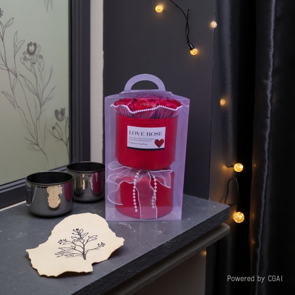 PVC soap flower bouquet, soap flower Valentine's Day, Mother's Day gift, Teachers' Day Specification image