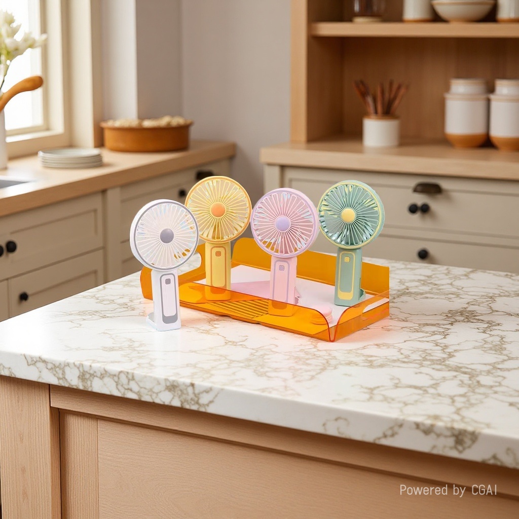 Color portable USB mini handheld fan, rechargeable silent desktop for office use details Picture