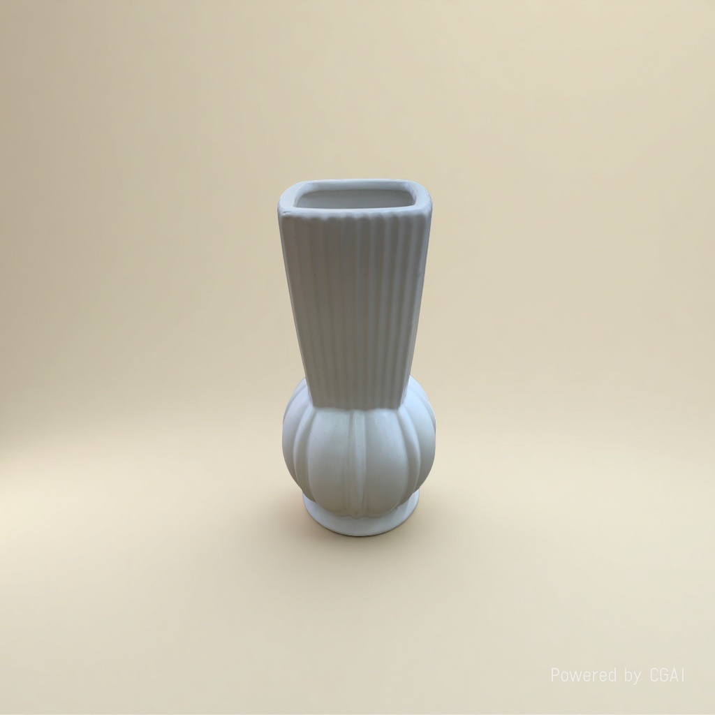 White striped creative ceramic vase, large tea vase, acrylic decorative vase details Picture