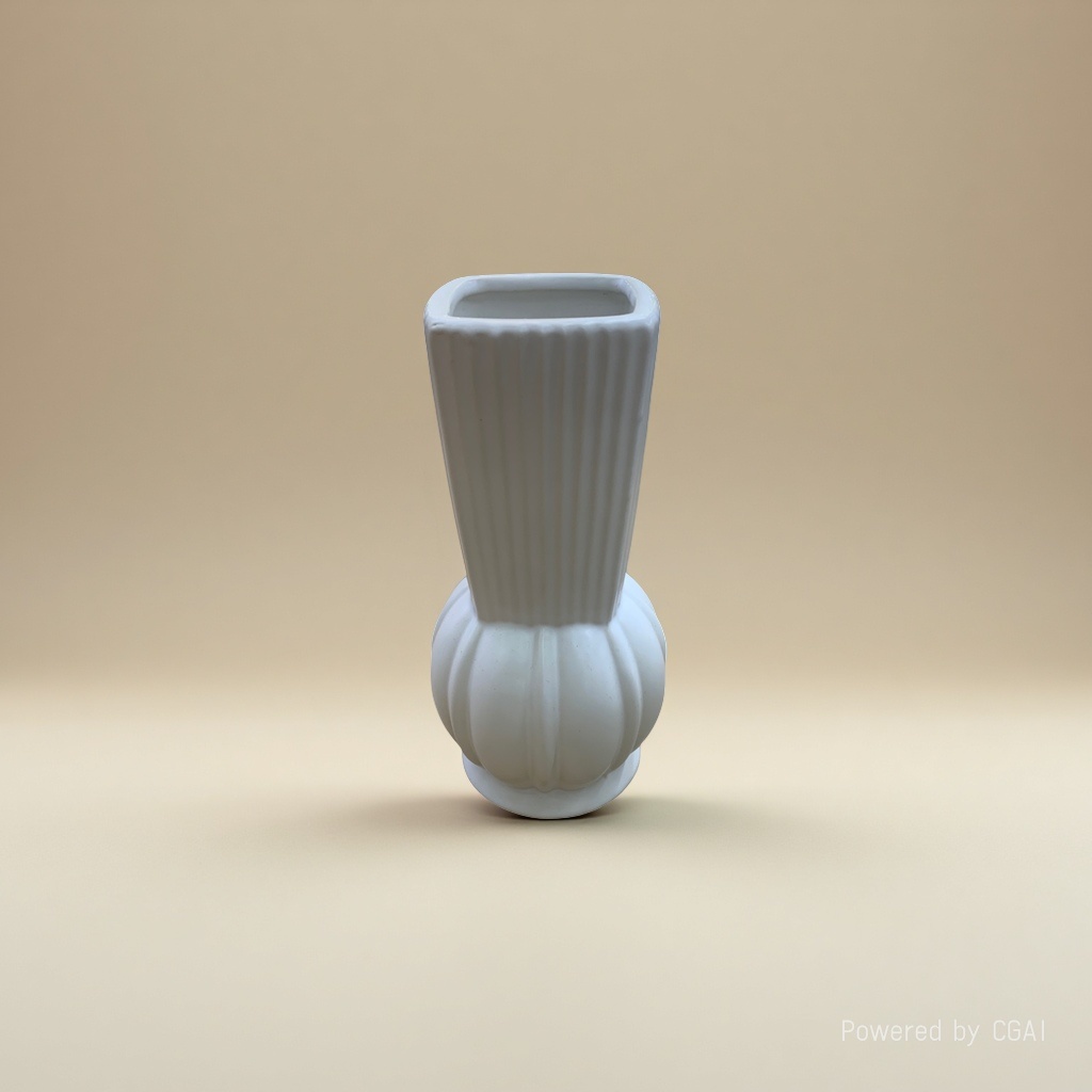 White striped creative ceramic vase, large tea vase, acrylic decorative vase