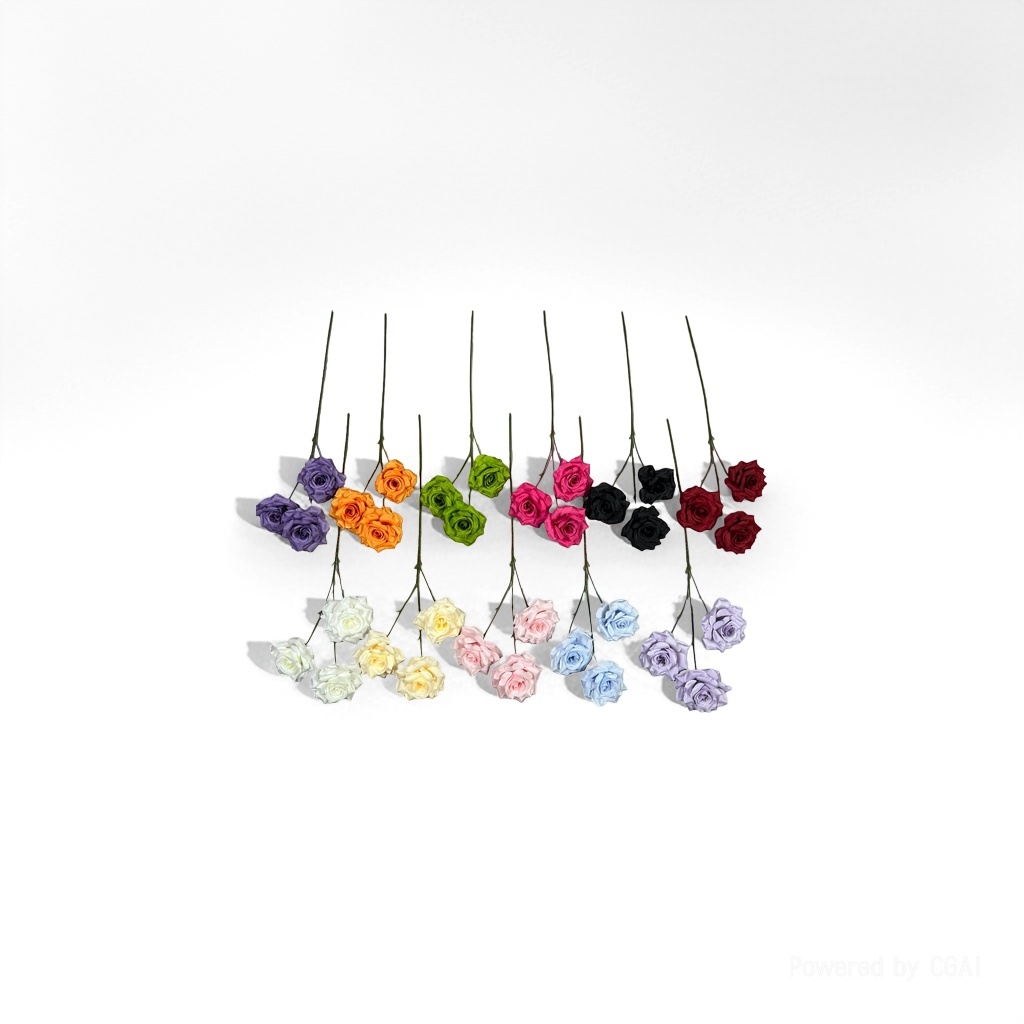 Artificial rose, colorful artificial rose, wedding romantic knitted decorative items details Picture