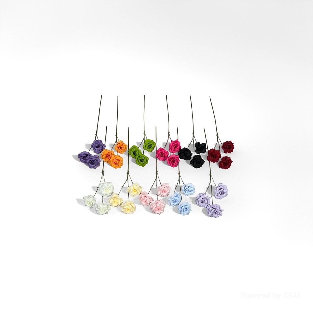 Artificial rose, colorful artificial rose, wedding romantic knitted decorative items