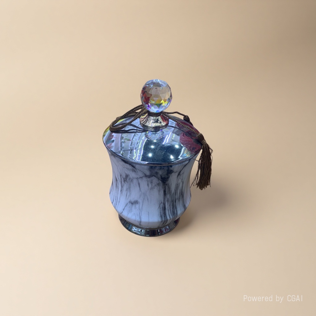 Chaji Feng Ceramic hand sanitizer bottle with marble-patterned crystal top cap ceramic bottle details Picture