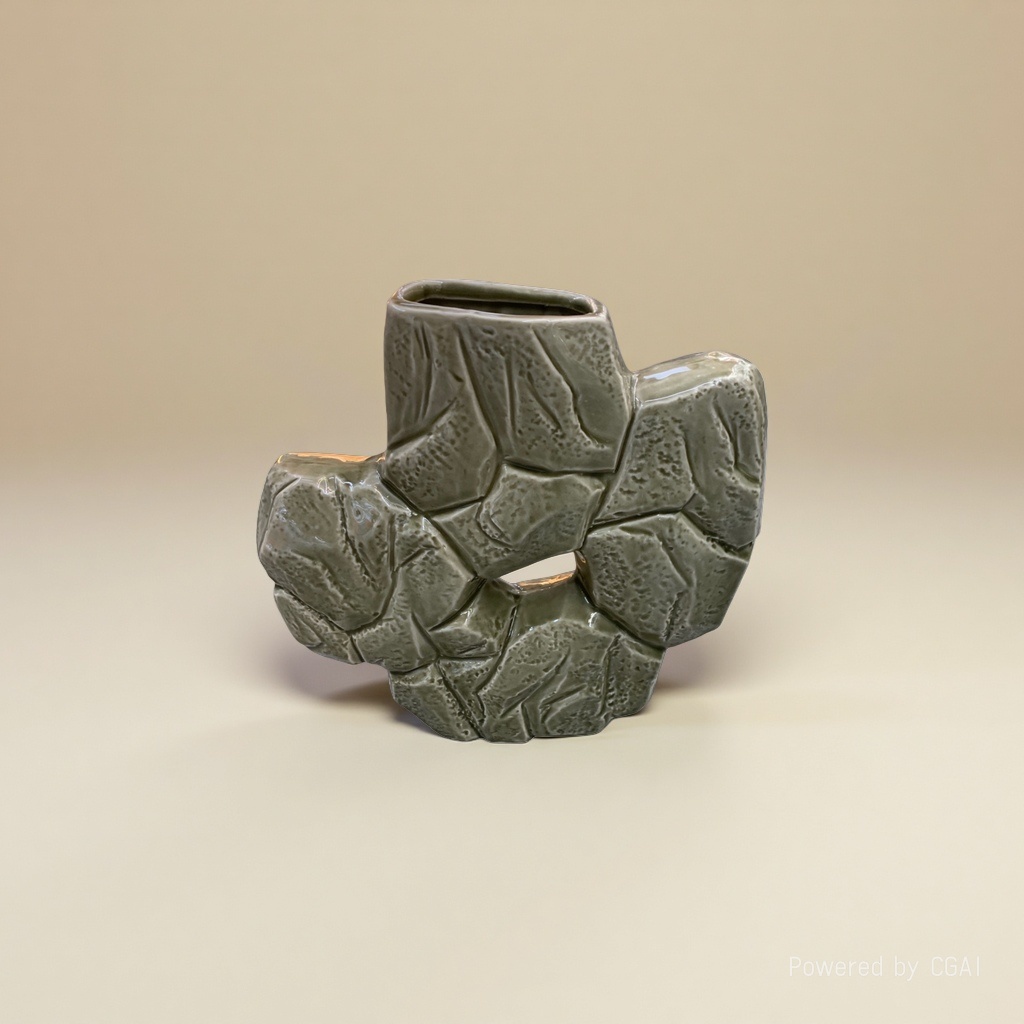 Celadon glaze crack-shaped vase simulation handicraft indoor decorative item
