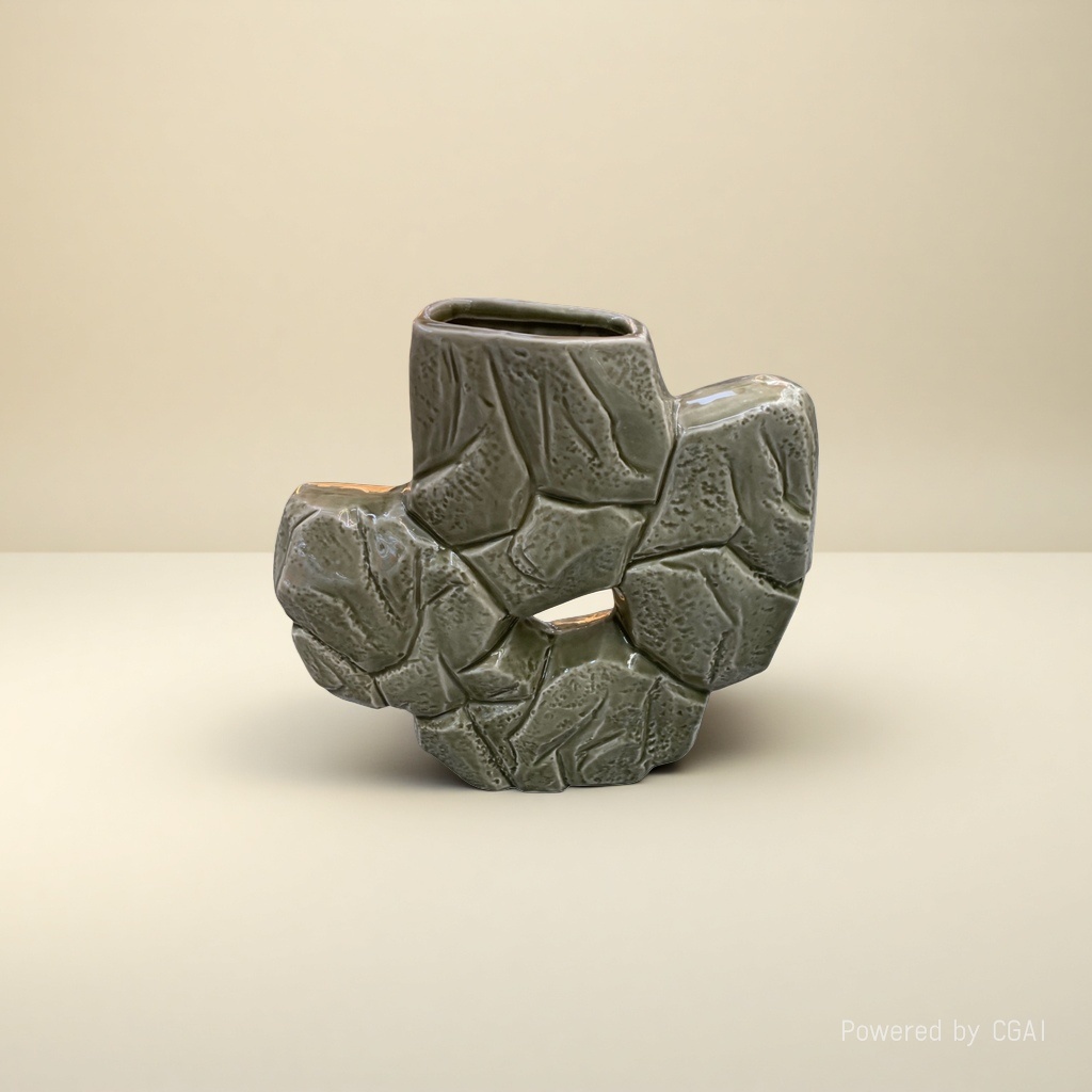 Celadon glaze crack-shaped vase simulation handicraft indoor decorative item Application Scenario