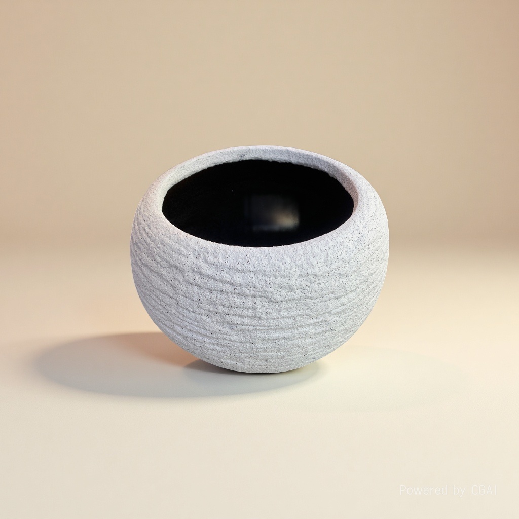 White textured rectangular rhombic plastic ceramic flowerpot container