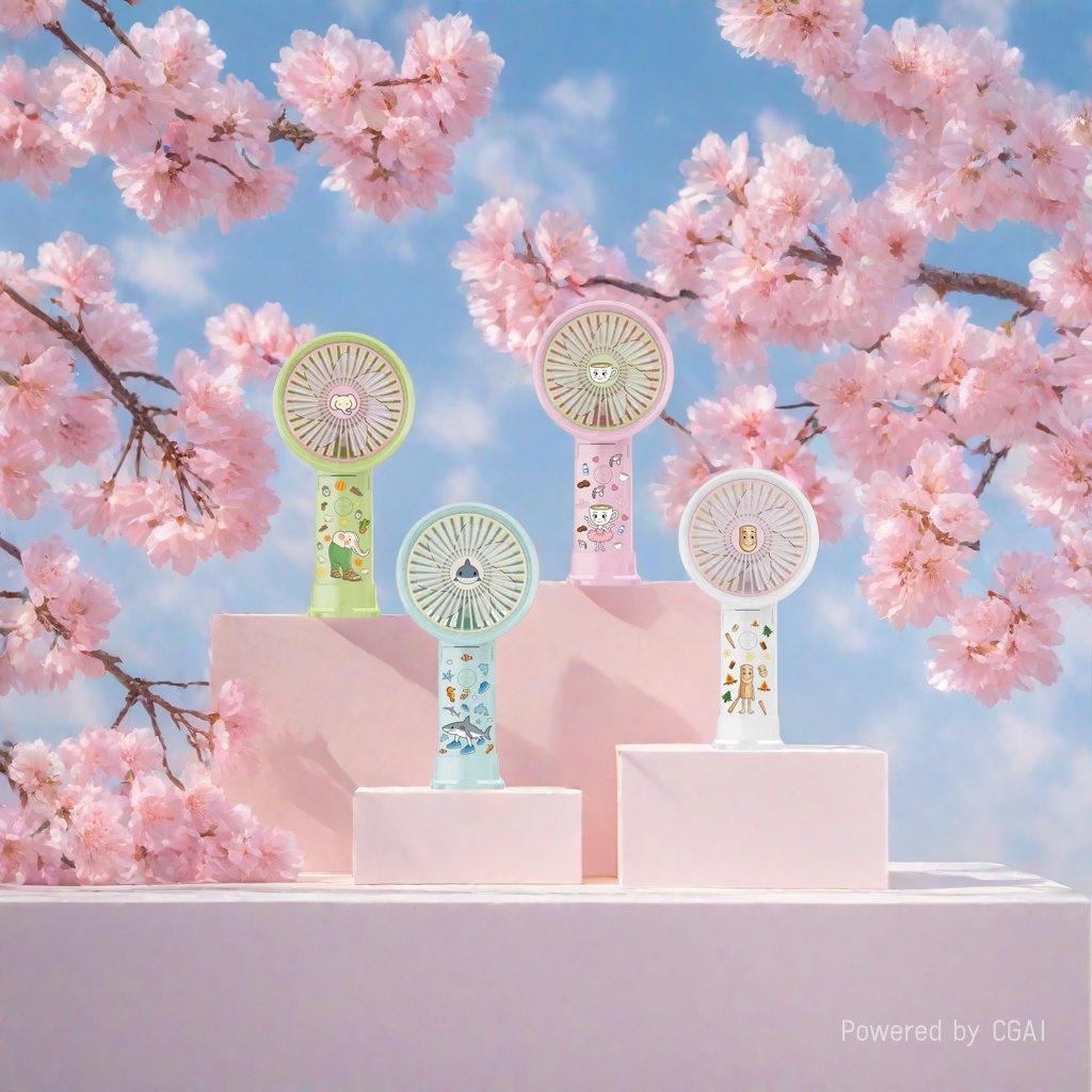 Hot-selling color cartoon USB handheld small fan mini portable electric fan details Picture