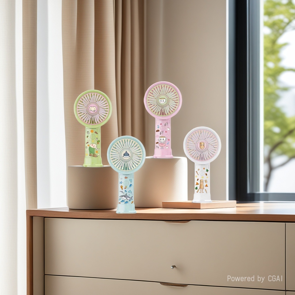 Hot-selling color cartoon USB handheld small fan mini portable electric fan Application Scenario