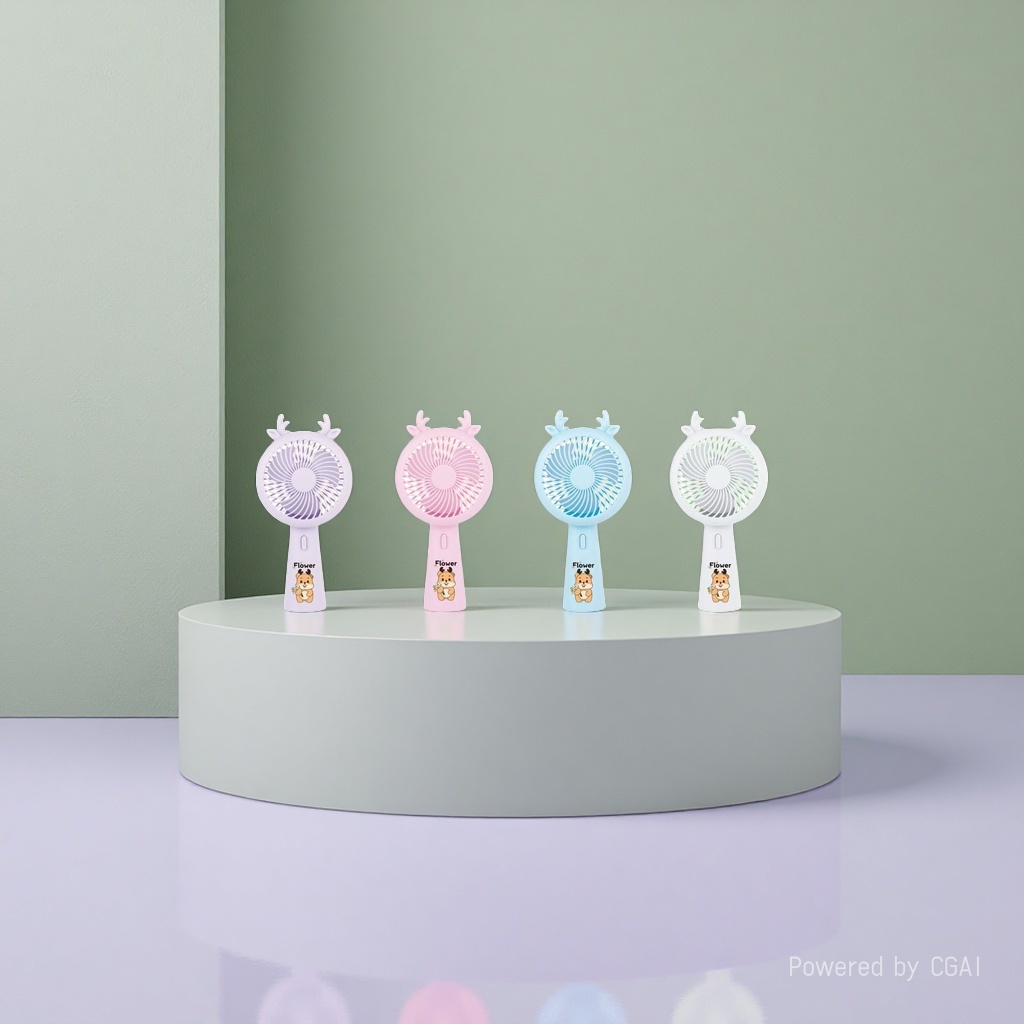 Colorful Antler mini USB handheld small fan Portable silent electric fan Specification image