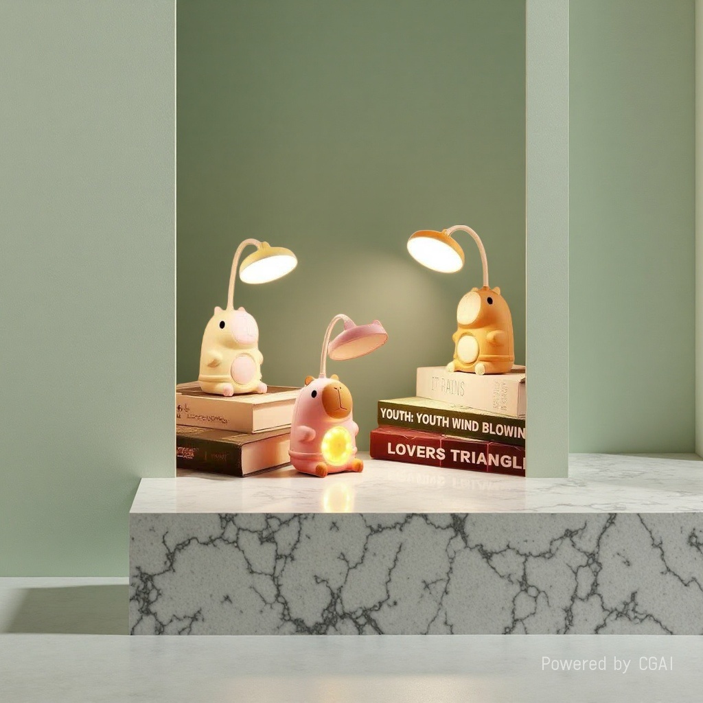 Jilian Creative Cartoon Ceramic Table Lamp, ambient light, home decoration table lamp Specification image