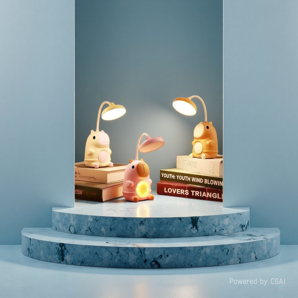 Jilian Creative Cartoon Ceramic Table Lamp, ambient light, home decoration table lamp
