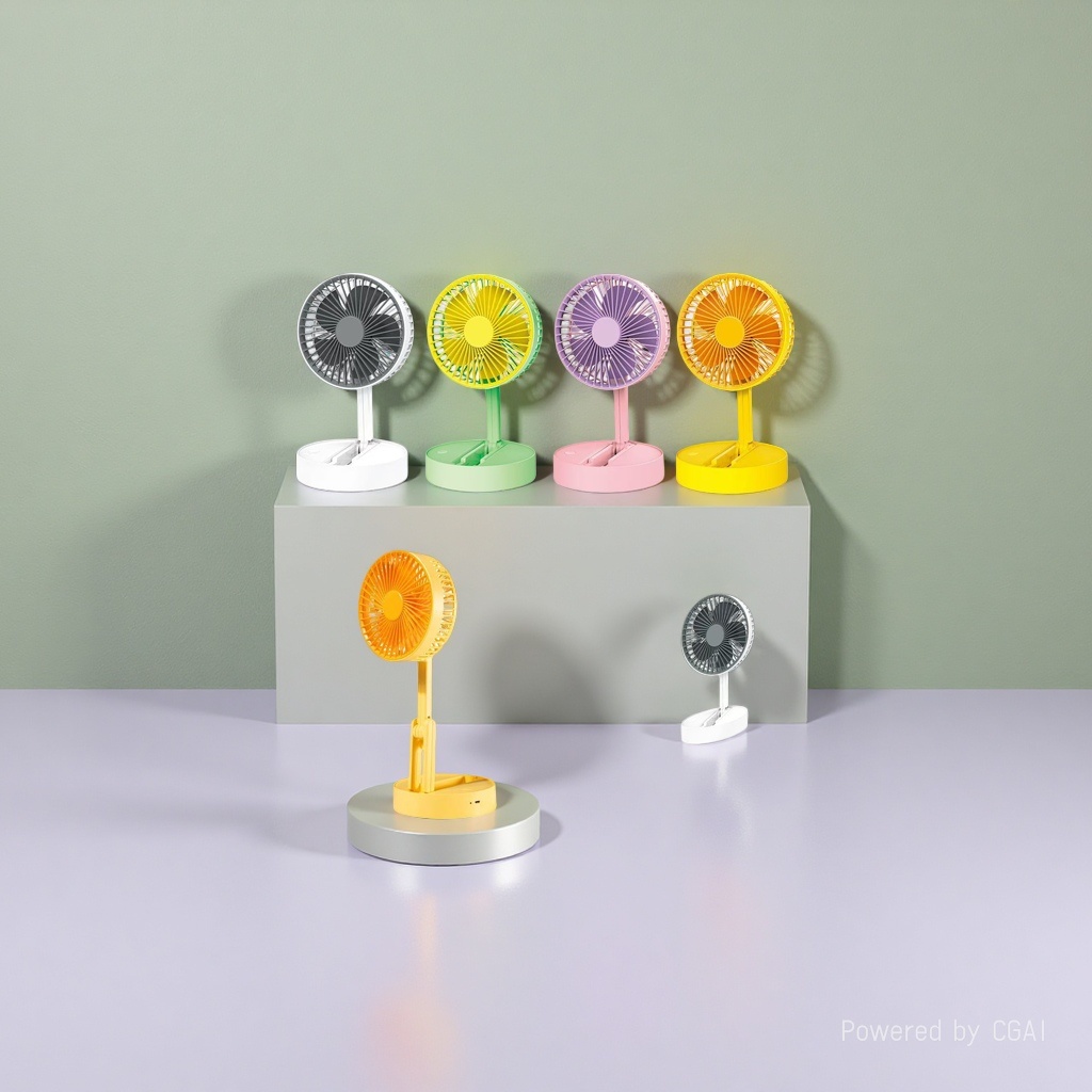 Colorful folding handheld mini USB fan, small fan, portable electric fan Specification image
