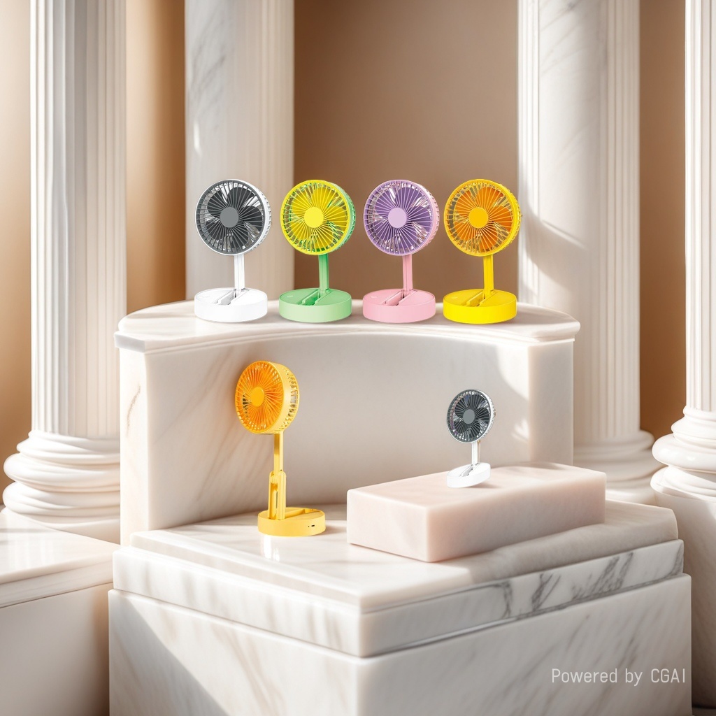 Colorful folding handheld mini USB fan, small fan, portable electric fan Application Scenario