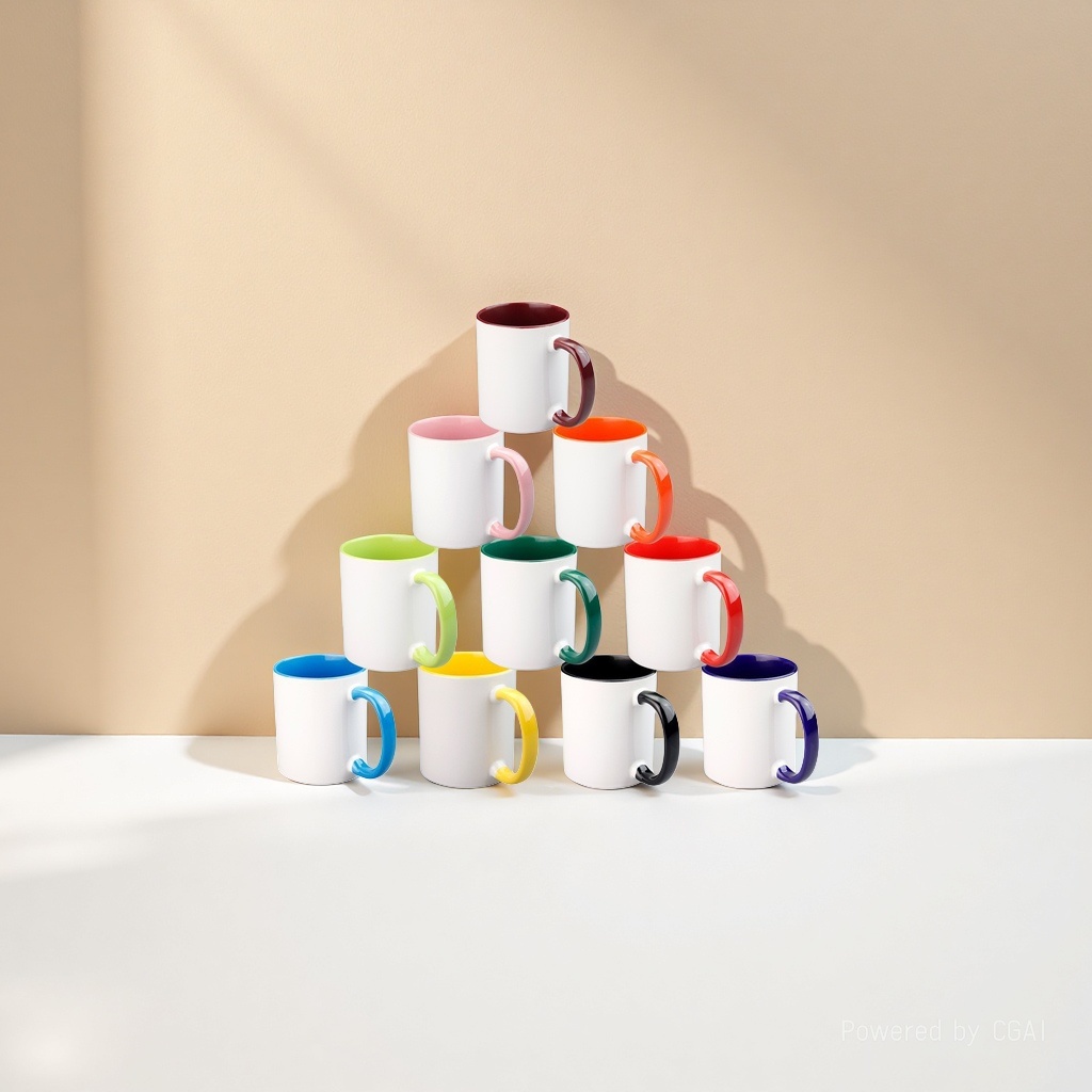 This is a coated double-color cup with printed patterns, an export-grade ceramic cup of European and American quality, a sublimation cup Application Scenario