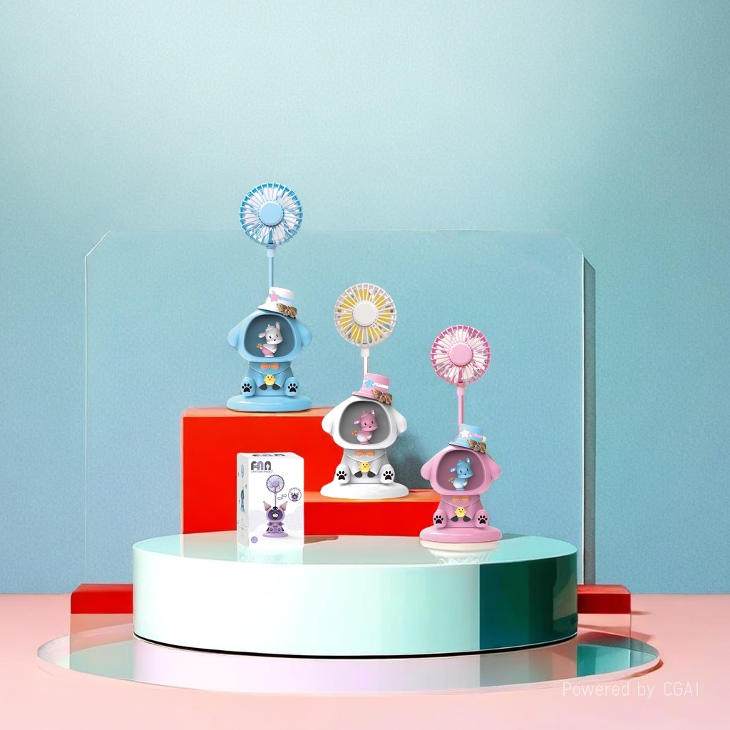 Cartoon-shaped USB mini handheld small fan portable electric fan