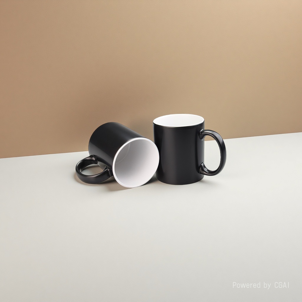 Matte ceramic cups, color-changing cups, heat transfer black mugs, advertising event gift cups, customized logos