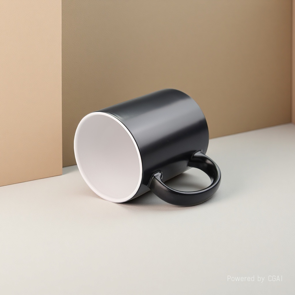 Matte ceramic cups, color-changing cups, heat transfer black mugs, advertising event gift cups, customized logos Specification image