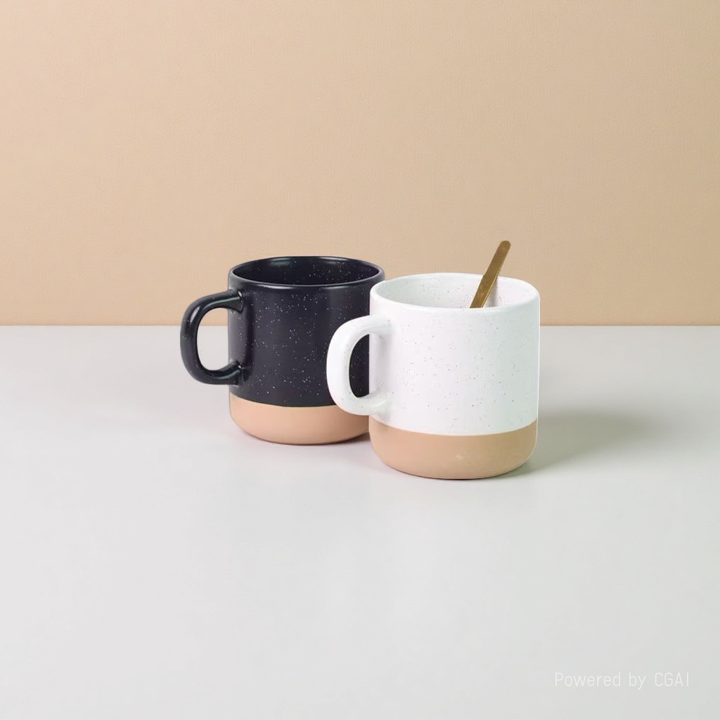 简约双色拼接马克杯子陶瓷杯家用高颜值可爱办公室咖啡杯牛奶杯 details Picture