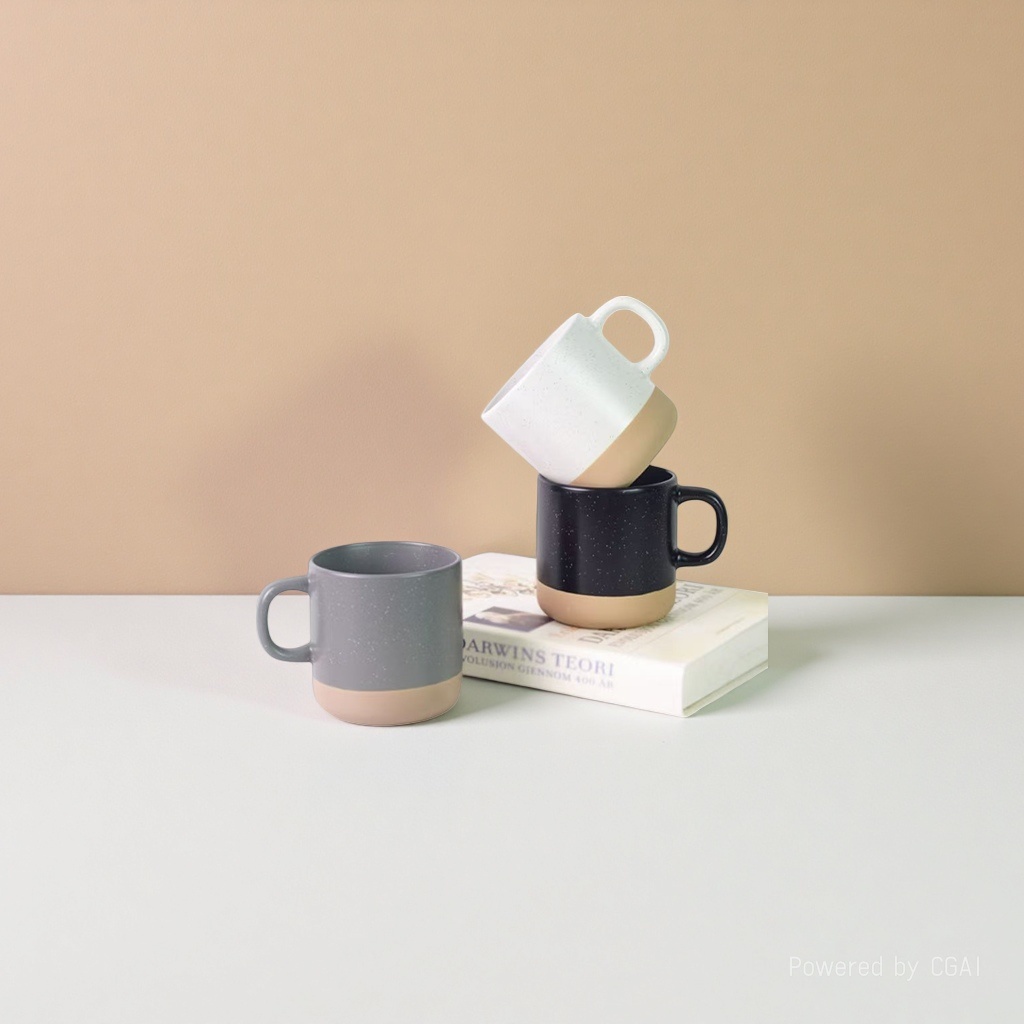 简约双色拼接马克杯子陶瓷杯家用高颜值可爱办公室咖啡杯牛奶杯 Specification image