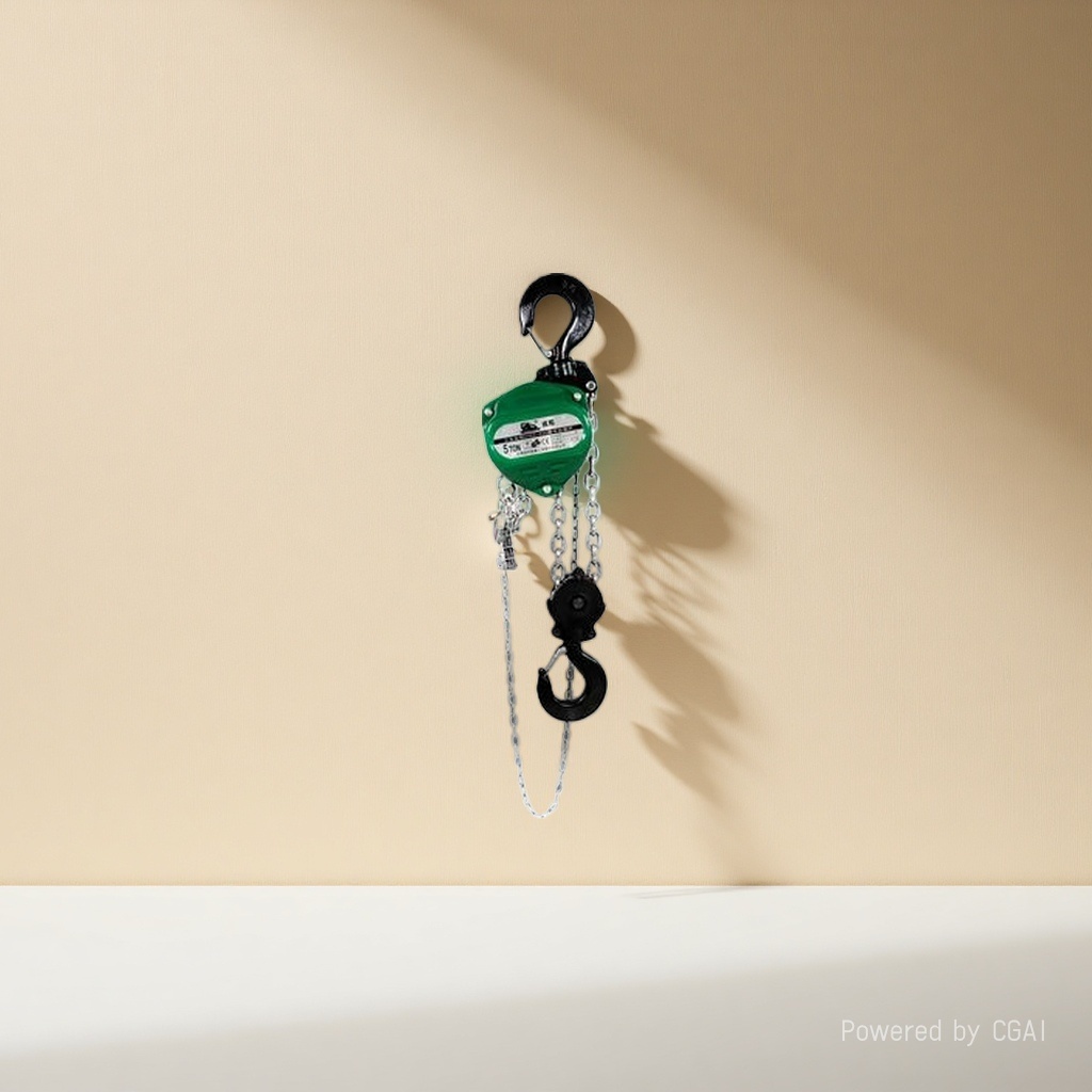 Green shell hoisting block, chain hoist and manual lifting equipment available in 1 ton and 2 tons details Picture