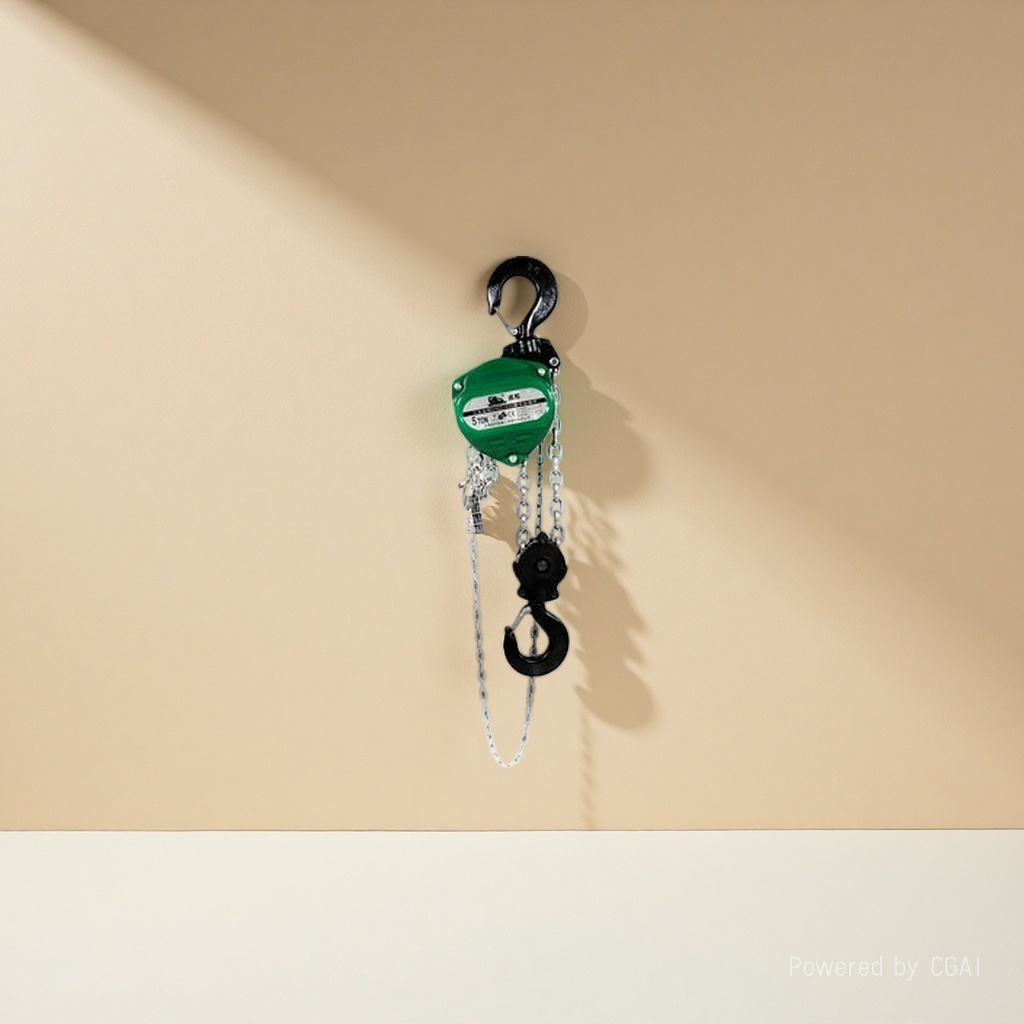 Green shell hoisting block, chain hoist and manual lifting equipment available in 1 ton and 2 tons Application Scenario