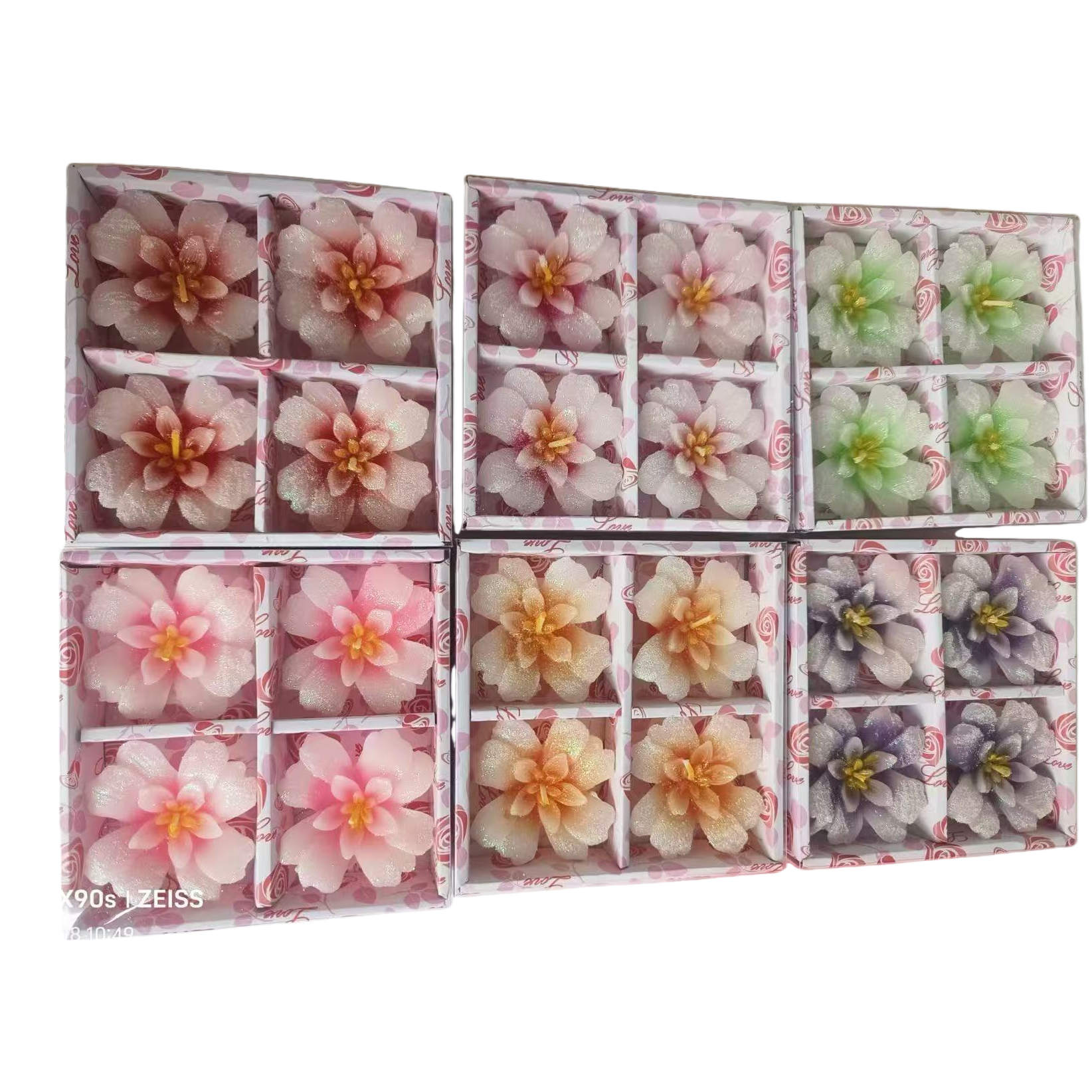 埃及风蓝白花卉螺旋纹蜡烛详情6