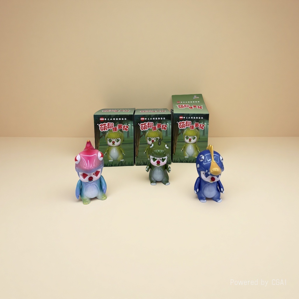 The colorful dinosaur-shaped dolls transform into dinosaur eggs, adorable the Jurassic series