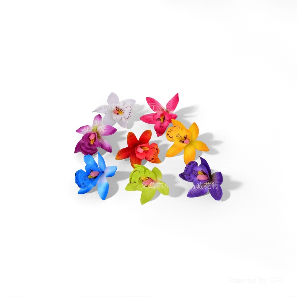 Colorful artificial orchids, artificial green plants, lotus flowers, intangible cultural heritage artificial potted plants simulation Application Scenario