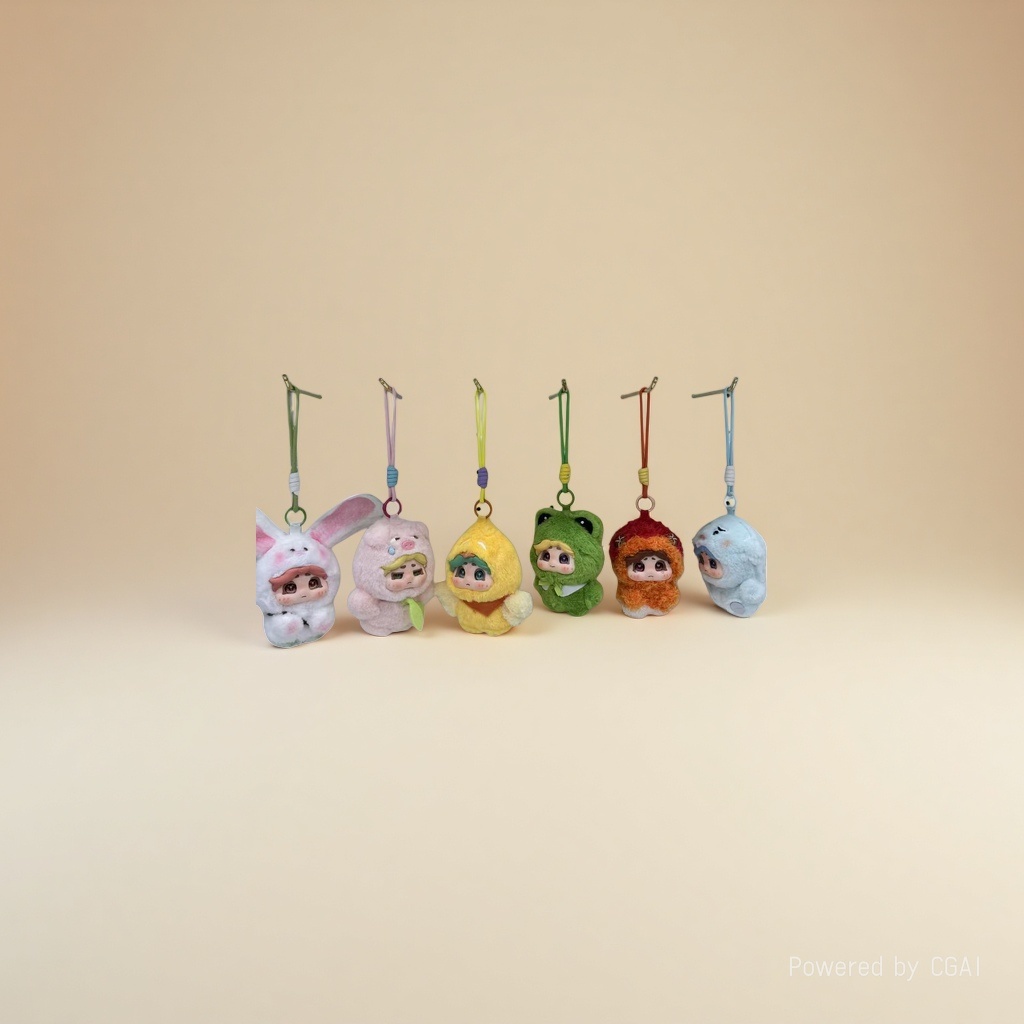 Colorful plush ip figurine pendant, keychain, plush toy pendant Specification image