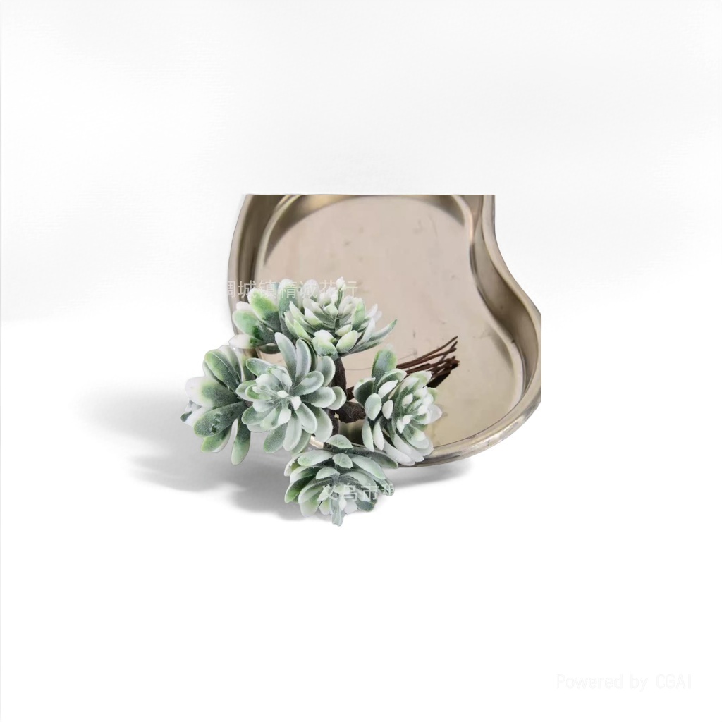 Plastic foam artificial flower and flower stem set, available in multiple colors as decorative ornaments Application Scenario