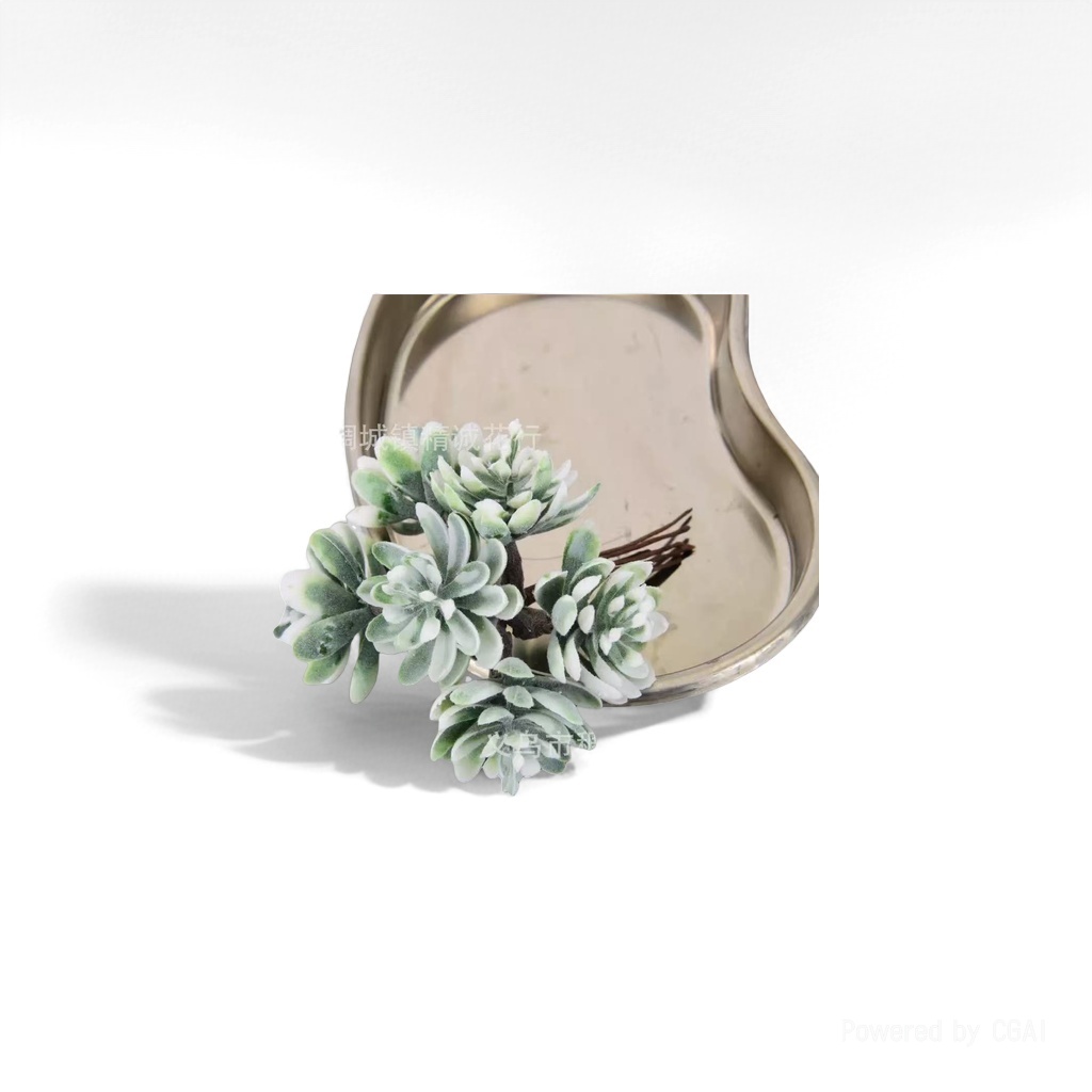 Plastic foam artificial flower and flower stem set, available in multiple colors as decorative ornaments details Picture