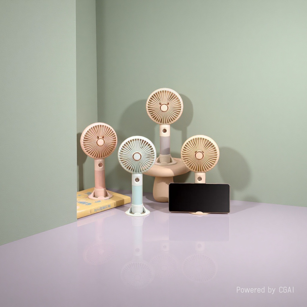 Multi-color USB charging mini handheld fan portable electric fan with adjustable wind speed details Picture