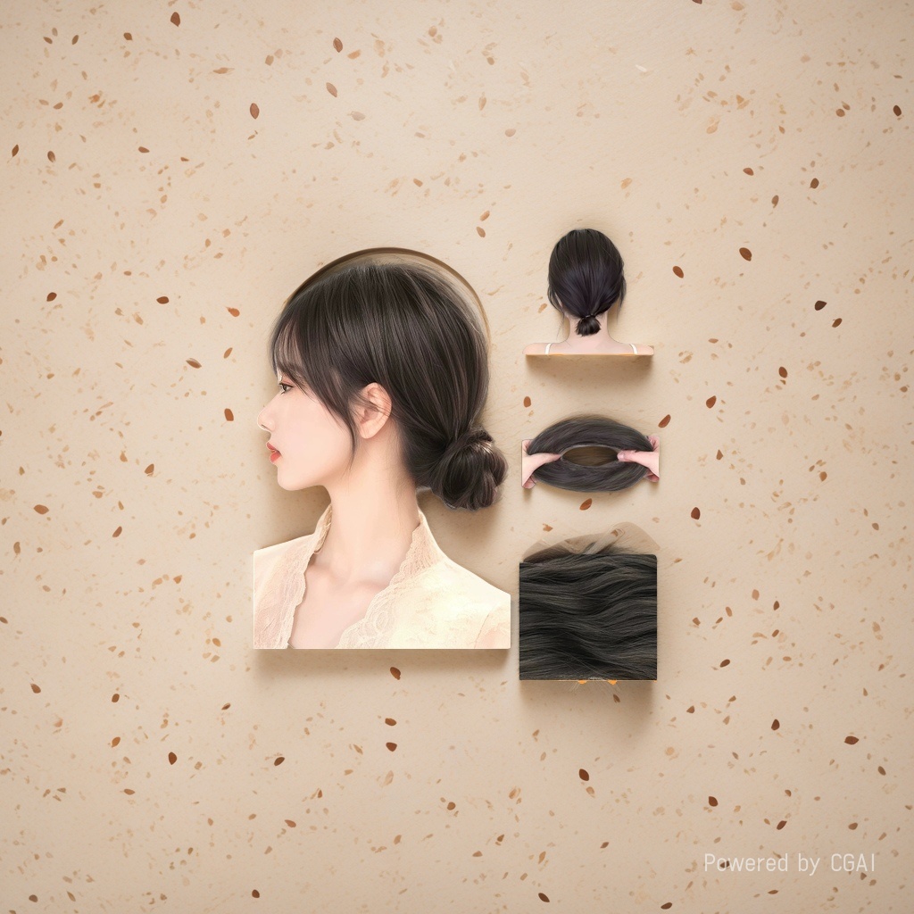 High-density realistic natural drape ponytail for wig and ponytail extension Application Scenario