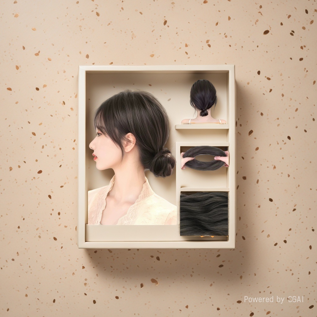High-density realistic natural drape ponytail for wig and ponytail extension Specification image