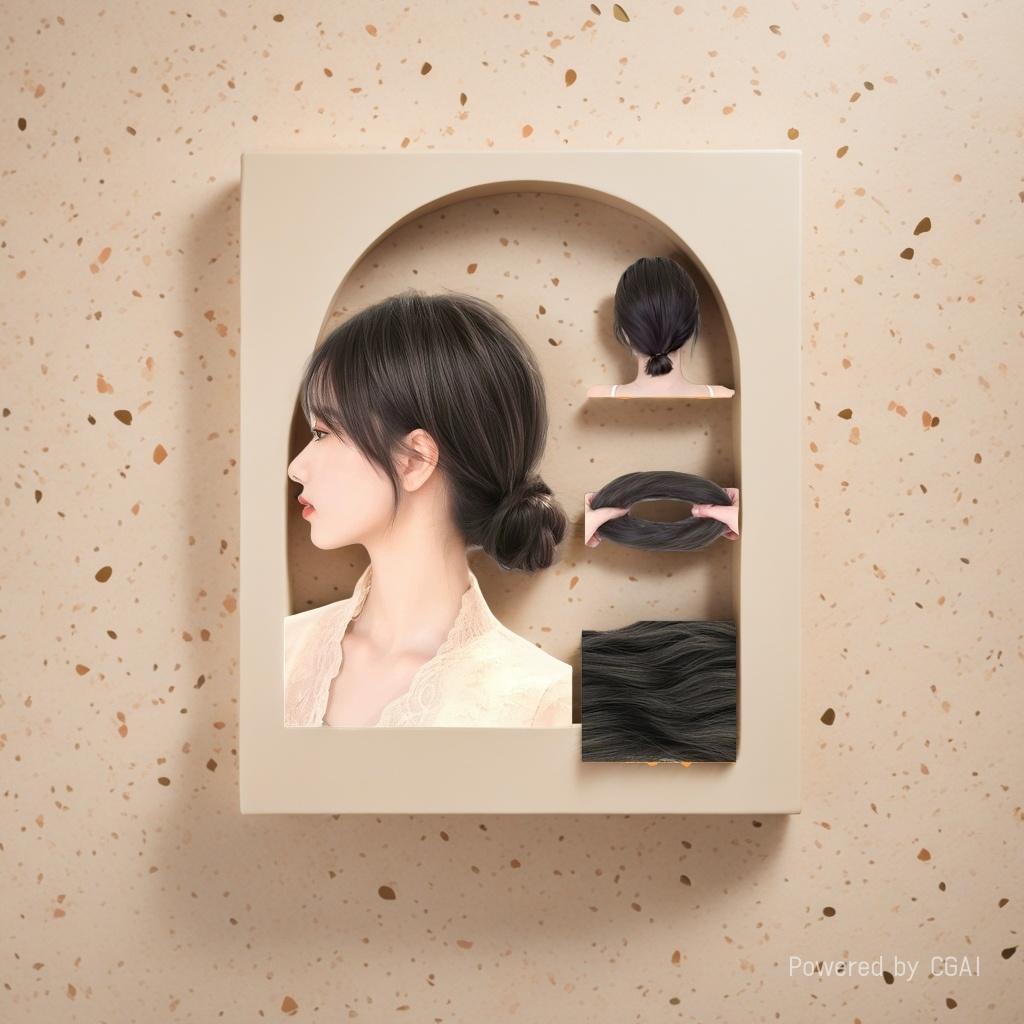 High-density realistic natural drape ponytail for wig and ponytail extension details Picture