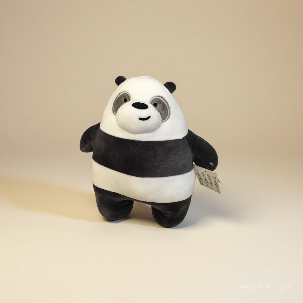 Black and white panda plush toy, 30cm plush toy