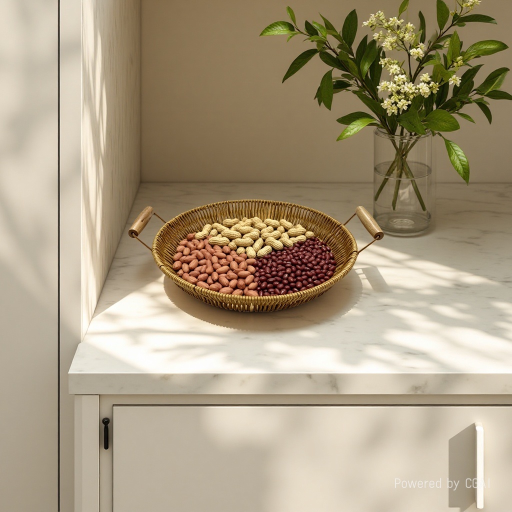 حلوى فاخرة من سلة المهملات المستديرة ذات اللون البني الفاتح Item Picture