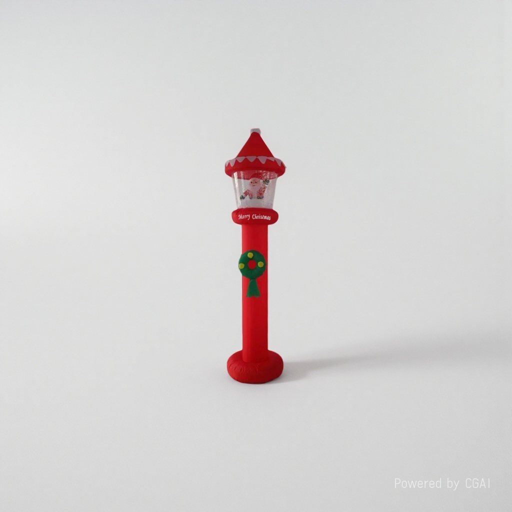 Red Christmas lamp posts decorate the Christmas tree details Picture